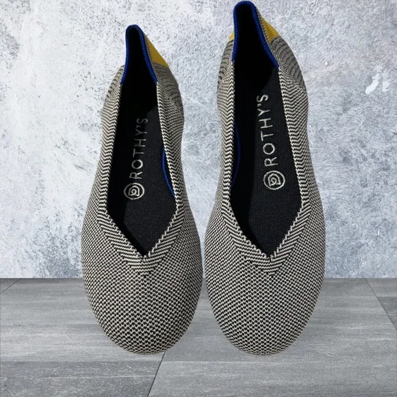 Rothy’s Retired Shale Ribbon Stripe Round Toe NWOB - Picture 3 of 6